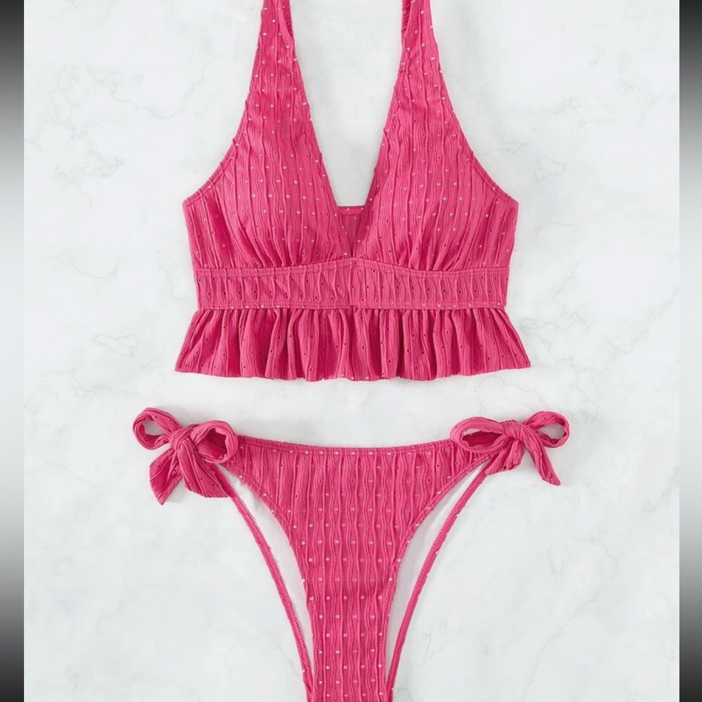 Hot pink, tankini swim size medium